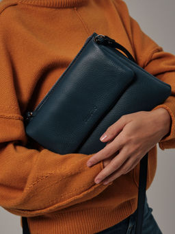 Сумка на плечо кросс-боди Deboro 31069 синяя волна