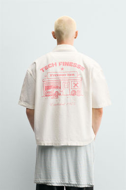 CAMISA RELAXED FIT COMBINADA / Blanco - Zara фото 3