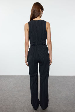 TRENDYOLMILLA Lacivert Kemerli Cizgili Uzun Tulum TWOAW25TU00005 фото 5