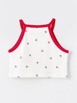 Bisiklet Yaka Bask?l? K?z Bebek Atlet