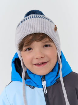 Шапка из смесовой шерсти Деним на завязках - Bungly фото 2