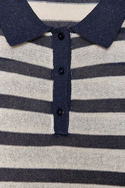 STRIPED KNIT POLO SHIRT - Zara фото 8