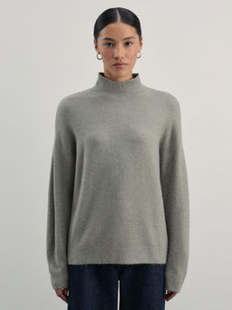 Базовый джемпер с воротником стойкой / Zarina  фото 3