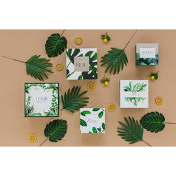 Набор коробок 5 в 1, упаковка подарочная, «Тропический», 14×14×8‒22×22×12 см