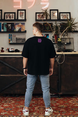 М44 Футболка "Черный/фиолетовый"