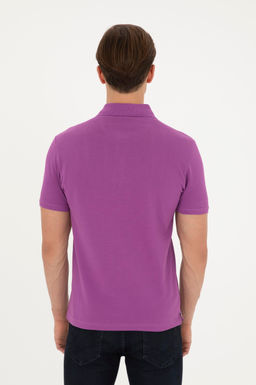 Мужская фиолетовая базовая футболка - U.s. polo assn фото 5