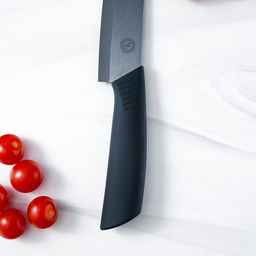 Нож кухонный керамический Magistro Black, лезвие 15 см, ручка soft-touch, чёрный