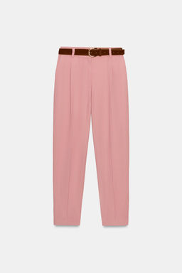 PANTAL?N PINZAS CINTUR?N / Rosa - Zara фото 6