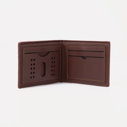 Портмоне без застёжки, для купюр, для карт, цвет коричневый - Simaland фото 3