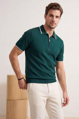Lacivert Regular Polo Yaka Duz Polo Yaka T-shirt TMNSS26PO00026 - Trendyolmilla фото 9