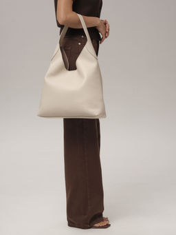 Кожаная сумка Michele DBR 31156 светлый крем  фото 6