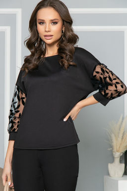Блуза Агнесса (блэк) Б5115 - Lt collection фото 10