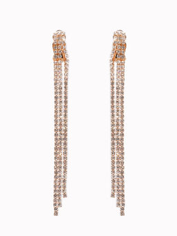 Клипсы Лёд тройная сплошная, цвет белый в золоте