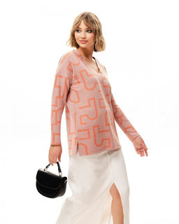 авторский лонгслив джемпер с V-ОБРАЗНЫМ ВЫРЕЗОМ - Sahar art lab фото 9