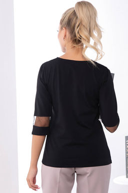 Блуза Азалия (черная) Б8311 - Lt collection фото 2