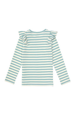K_z _ocuk Mint _izgili Bisiklet Yaka Sweatshirt - U.s. polo assn фото 3
