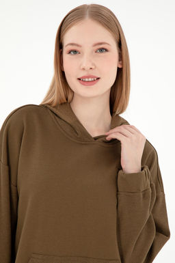 Женский свитшот цвета хаки Неожиданная скидка в корзине - U.s. polo assn фото 9