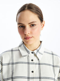 Ekose Uzun Kollu Kad?n G?mlek