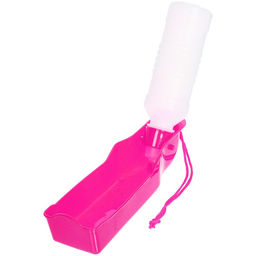 Цена за 3 шт. Поилка портативная прогулочная "ЛЮБИМЫЙ БРО", цвет розовый, 20см 250мл