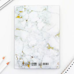 Ежедневник А5, 160 л. твердая обложка Белый мрамор - Artfox фото 2