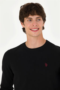 U. S. Polo Assn Мужской черный базовый свитер - U.s. polo assn фото 2