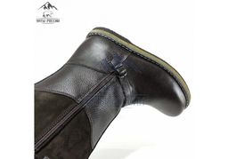 Монголки коричневые с замком, войлочная подошва, - Мирунт фото 18