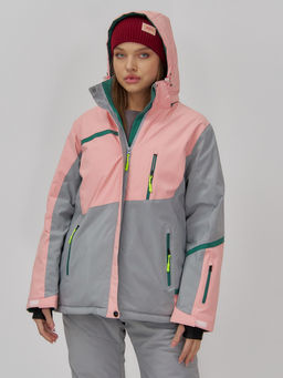 Горнолыжный костюм женский зимний персикового цвета 0709_1P - Chunmai фото 10