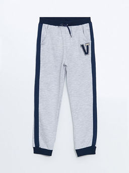 Bask?l? Erkek ?ocuk Jogger E?ofman Alt?