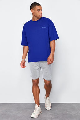 Saks Oversize %100 Pamuklu Bisiklet Yaka Minimal Yaz_ Bask_l_ Tok Kuma_ T-shirt TMNSS23TS00084 - Trendyolmilla фото 2