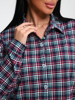 М380 Рубашка с длинным рукавом (бордо)