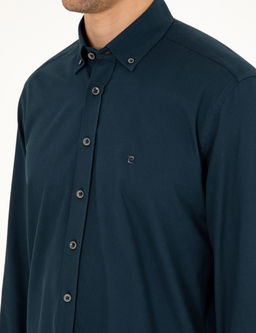 Lacivert Regular Fit Uzun Kollu G_mlek