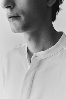 Camisa de lyocell con cuello mao Regular Fit - H&m фото 4