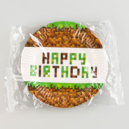 Цена за 10 шт. Тарелка бумажная Happy birthday!, 18 см - Страна карнавалия фото 5