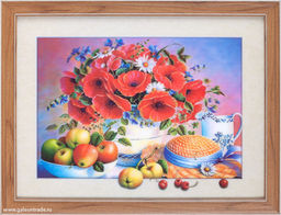 Картина 5D 30х40 123 Маки и фрукты / ZR8210H-222411 / - Галеонтрейд фото 2
