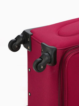 Чемодан на колёсах средний 72 л (M), на молнии, с увеличением, кодовый замок, 4 колеса, красный
