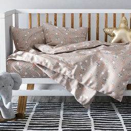 Простыня ясельная 100х150см Зайчишки, бежевый, бязь 121г/м2, хлопок 100%, упаковка классическая ПВХ 28х41см, Домашняя мода (Россия)  фото 4