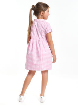 Платье для девочки нарядное UD 2684 клетка розовая - Mini maxi фото 2