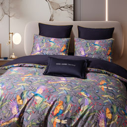 Комплект постельного белья Сатин Премиум на резинке CPAR032 160*200*30;180*200*30;140*200*30 Евро 4 Наволочки