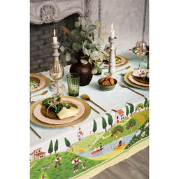 Набор столовый Этель Тоскана, скатерть 180х150 см, салф. 40х40 см-8шт, 100% хл  фото 5