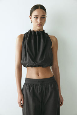Top de popelina con cord?n de ajuste - H&m фото 2