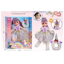 Кукла 28см, руки и ноги на шарнирах, с аксесс. (3092339) в коробке 32*7*25см