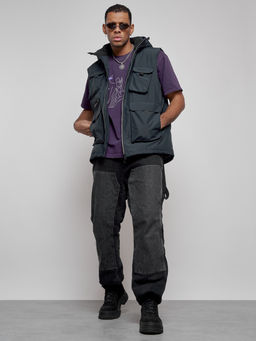 Куртка - жилетка трансформер 2 в 1 мужская зимняя темно-синего цвета 2409TS - Mtforce фото 28