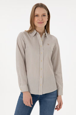 Kad_n Haki _izgili Uzun Kollu G_mlek Sepette S_rpriz _ndirim