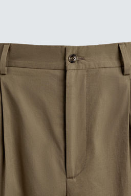 LIMITED EDITION RELAXED FIT PLEATED TROUSERS - Zara фото 9