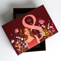 Коробка складная 8 марта, girl, 30 20 9 см - Дарите счастье фото 3