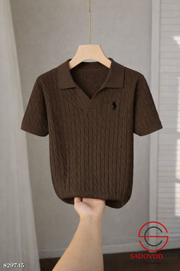 Футболка-поло с V-вырезом
