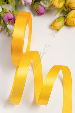 Цена за 5 шт Лента атласная 1,5 см*25 ярд (SF-1359) оранжевый №016