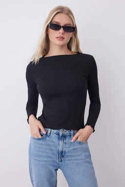 Siyah Orme Bluz TWOAW26BZ00012