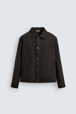 SOBRECAMISA ACOLCHADA BOLSILLOS / Chocolate - Zara фото 7