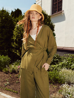 Жакет женский зеленый